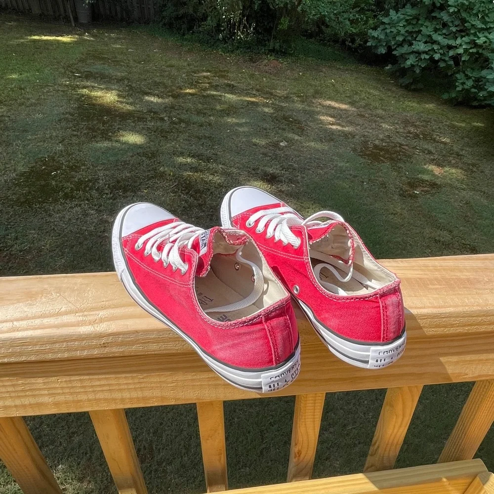 Converse Red Low-Top Canvas Sneakers - Picture 5 of 14